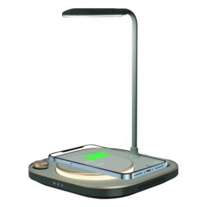 X3 15W 3 in 1 Wireless Charger, Table Lamp, X3 Green, X3 White