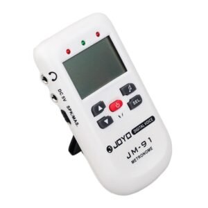 JOYO JM-91 Mini Portable Multi-functional Vocal Metronome Electronic Digital Metronome Tone Generator Tuner for Guitar Violin Ukulele, JM-91 (White)