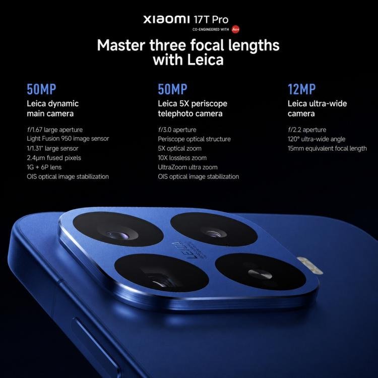Xiaomi 17T Pro, 12GB+256GB, Screen Fingerprint, 6.83 inch Xiaomi HyperOS 3 Dimensity 9500 Octa-Core, NFC, Network: 5G, 12GB+256GB - Image 7