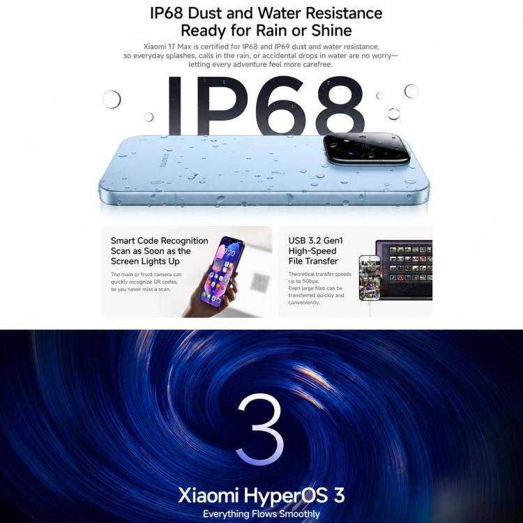 Xiaomi 17 Max, 16GB+256GB, 3D Ultrasonic Fingerprint, 6.9 inch Xiaomi HyperOS 3 Snapdragon 8 Elite Gen 5 Octa Core, NFC, Network: 5G, 16GB+256GB - Image 20