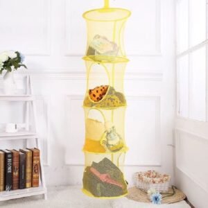 Foldable and Ventilated Four Box Toy Storage and Drying Basket