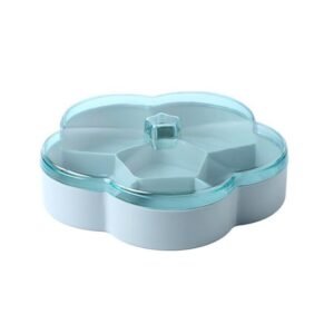 Flower-shaped Transparent Wedding Candy Snack Dried Fruit Storage Box, Single Layer, Double Layer
