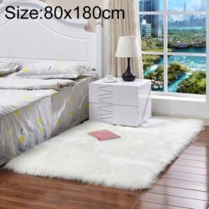 Luxury Rectangle Square Soft Artificial Wool Sheepskin Fluffy Rug Fur Carpet, 80x180cm, 45x45cm, 100x180cm, 55x55cm
