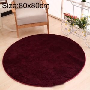 KSolid Round Carpet Soft Fleece Mat Anti-Slip Area Rug Kids Bedroom Door Mats, Diameter: 80cm, Diameter: 100cm, Diameter: 120cm