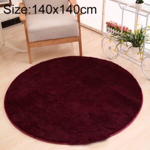 KSolid Round Carpet Soft Fleece Mat Anti-Slip Area Rug Kids Bedroom Door Mats, Diameter: 140cm, Diameter: 160cm