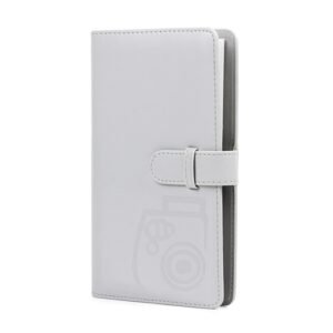 3-Inch Photo Album Holds 96 Photos PU Leather Large Capacity Storage Case with Multi-Pocket Pages