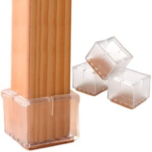 4pcs Square Chair Leg Caps PVC Feet Protector Pads Furniture Table Covers, 30-35mm, 42-48mm, 49-55mm, 37-42mm, 56-62mm