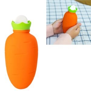 Carrot-Shaped Silicone Water Injection Warm Water Bag Winter Leak-Proof And Explosion-Proof Hand Warmer, Orange, White Pink, White Green, Light Green