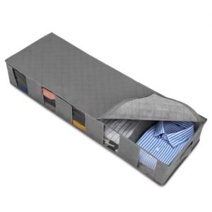 Non-Woven Bed Storage Box Foldable Quilt Clothes Dust-Proof & Moisture-Proof Storage Bag, 97x33x15cm