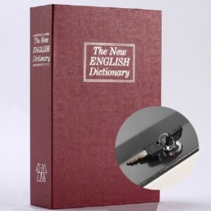 Simulation English Dictionary Book Safe Piggy Bank Creative Bookshelf Decoration, Trumpet Key Version, Red, Blue, Black, Coffee