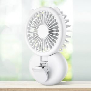 D11 Fill Light Clip Hanging Neck Fan Handheld Folding Mini USB Desktop Fan, D11 White, D11 Pink, D11 Green