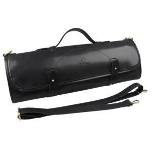 WESSLECO Chef Knife Storage Bag Portable Roll Knife Storage Bag, Portable Roll Black, WESSLECO Brown