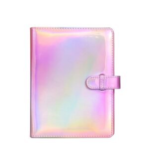 3-Inch 128-Piece PU Photo Album Laser Symphony Mini Digital Photo Storage, Illusion Silver, Illusion Pink, Illusion Purple, Oil, Air-sea Anchor