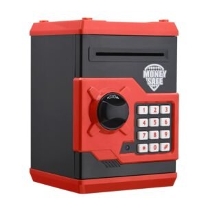 Password Safe Deposit Box Children Automatic Savings ATM Machine Toy, Black Red, White Blue, White Pink, Panda, Reddish Black, Green, Red&Black
