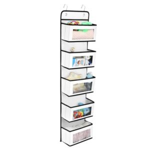 Five-Layer Non-Woven Door Rear Storage Hanging Bag, Five-Layer Non-Woven White, Five-Layer Non-Woven Blue