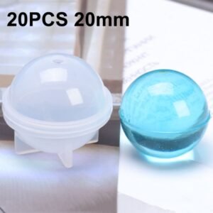 Crystal Epoxy Ball Silicone Mould DIY Handmade Jewelry Sphere Making Mould, 20 PCS 20mm, 20 PCS 30mm, 10 PCS 40mm, 4 PCS 50mm, 4 PCS  60mm