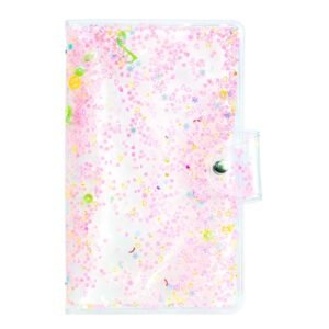 CAIUL 3 Inch PVC Photo Album Large Capacity Collection Commemorative Book, Purple Stream Sand, Pink Stream Sand, Blue Stream Sand, Golden Stars, Cute Daisy