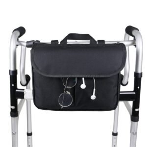 MTP-682 Hanging Wheelchair Storage Bag Rehabilitation Walking Bike Storage Bag, MTP-682 Black, MTP-682 Grey