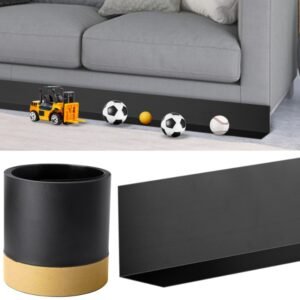 PVC Sofa Baffle Under-bed Toy Blocking Strap, Black, Transparent