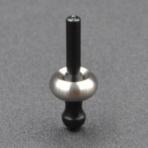 EDC Ginsem Mushroom Hand Twisting Gyroscope Mushroom Fidget Spinner, Titanium Color, Titanium Roasted Blue