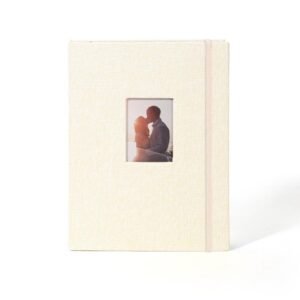 3-inch 208 Pockets Cotton Linen Photo Album Photocard Holder, Khaki, Purple, Grey, Pink, Blue