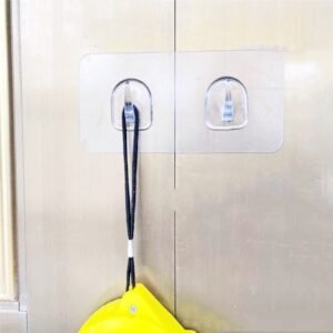 30pcs /Pack Double Hook for Paper Towels Plastic Traceless Sticky Hook
