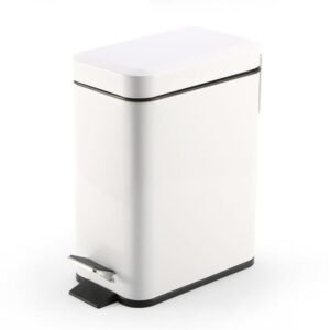 Household Stainless Steel Foot Pedal Small Rectangular Trash Can