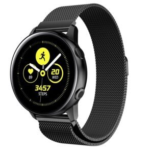 Milanis Magnetic Stainless Steel Mesh Wrist Strap WatchBand for Galaxy Watch Active 20mm