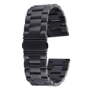 For Fitbit Blaze Smart Watch Butterfly Buckle 3 Beads Stainless Steel Watchband
