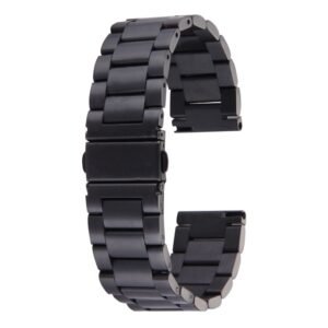 22mm Three Flat Buckle For Samsung Gear S2 Classic Smart Watch Butterfly Buckle 3 Beads Stainless Steel Watchband