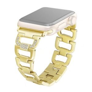 Colorful Diamond Stainless Steel Watch Band for Apple Watch Series 7 41mm / 6 & SE & 5 & 4 40mm / 3 & 2 & 1 38mm