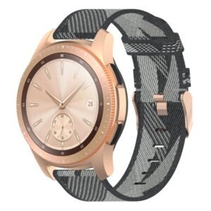20mm Stripe Weave Nylon Wrist Strap Watch Band for Galaxy Watch 42mm, Galaxy Active / Active 2, Gear Sport, S2 Classic