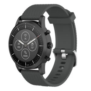 22mm Texture Silicone Wrist Strap Watch Band for Fossil Hybrid Smartwatch HR, Male Gen 4 Explorist HR, Male Sport