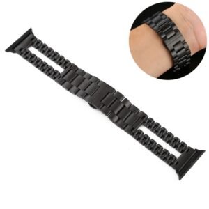 Stainless Steel Watchband, For Apple Watch Series 7 41mm / 6 & SE & 5 & 4 40mm / 3 & 2 & 1 38mm, For Apple Watch Series 8&7 41mm / SE 2&6&SE&5&4 40mm / 3&2&1 38mm, For Apple Watch Series 7 45mm / 6 & SE & 5 & 4 44mm / 3 & 2 & 1 42mm...