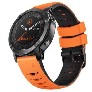22mm Trapezoidal Quick Release Silicone Watch Band, For Garmin Fenix 7