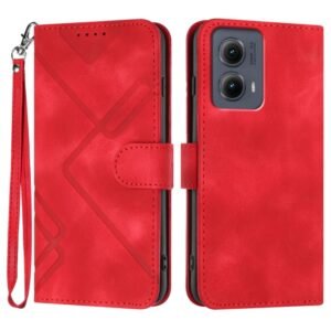 Line Pattern Skin Feel Leather Phone Case, For Motorola Edge 5G 2024, For Motorola Moto X50 Ultra, For Motorola Edge 50 Pro, For Motorola Edge 50 Fusion, For Motorola Moto G Stylus 5G 2024, For Motorola Moto G Power 5G 2024, For Motorola Moto E13...