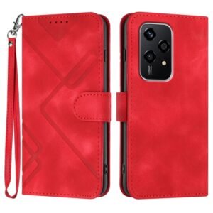 Line Pattern Skin Feel Leather Phone Case, For Honor 200 Lite Global, For Honor 100 Pro, For Honor 100, For Honor X50i+, For Honor X50 / X9b, For Honor 70 Lite, For Honor Magic5 Lite 5G, For Honor 70 Pro / 70 Pro+
