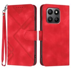 Line Pattern Skin Feel Leather Phone Case, For Honor 400 Smart / X7d 4G / Play 10T 5G, For Honor Play10 4G, For Honor X6c 4G / X5b / X5b Plus Global, For Honor GT Pro, For Honor X60 GT, For Honor 400 Lite Global, For Honor 400 Global 156.5mm...