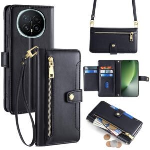 Sheep Texture Cross-body Zipper Wallet Leather Phone Case, For Honor Magic8, For Honor 400 Smart 5G, For Honor X70 5G, For Honor X6c 4G, For Honor X60 GT 5G, For Honor 400 Pro Global 160.8mm, For Honor 400 Global 156.5mm, For Honor X8c 4G