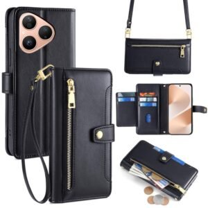 Sheep Texture Cross-body Zipper Wallet Leather Phone Case, For Huawei Pura 80 5G, For Huawei nova 14 Ultra 5G, For Huawei nova 14 Pro 5G, For Huawei nova 14 5G, For Huawei Pura 70 Pro / 70 Pro+ 5G, For Huawei Pura 70 Ultra 5G, For Huawei nova 12i 4G...