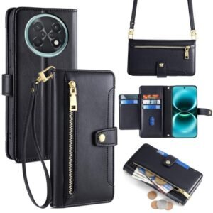 Sheep Texture Cross-body Zipper Wallet Leather Phone Case, For Huawei Enjoy 90 Pro Max 5G, For Huawei Enjoy 90 Plus 5G, For Huawei nova 15 Ultra, For Huawei nova 15 Pro, For Huawei nova 15, For Huawei Mate 80 Pro Max 5G, For Huawei Mate 80 5G...