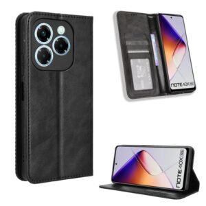 Magnetic Buckle Retro Texture Leather Phone Case, For Infinix Note 40X 5G X6838, For Infinix Note 40 5G X6852, For Infinix GT 20 Pro 5G X6871, For Infinix Note 40 Pro 4G, For Infinix Note 40 Pro 5G, For Infinix Note 40 4G, For Infinix Hot 40 4G...
