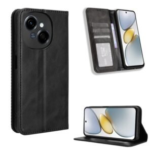 Magnetic Buckle Retro Texture Leather Phone Case, For Tecno Spark Go 1 / Pop 9 / Spark Go 2025, For Tecno Spark 30C 4G, For Tecno Spark 20 Pro 5G, For Tecno Camon 30 Premier 5G, For Tecno Pova 6 Neo 4G, For Tecno Pova 6 4G, For Tecno Camon 30 Pro 5G...
