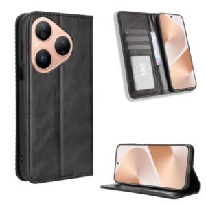 Magnetic Buckle Retro Texture Leather Phone Case, For Huawei Pura 80 5G, For Huawei nova 14 Ultra 5G, For Huawei nova 14 Pro 5G, For Huawei nova 14 5G, For Huawei Enjoy 80 4G / nova Y73 4G, For Huawei Mate 70 Pro / 70 Pro+, For Huawei Mate 70...