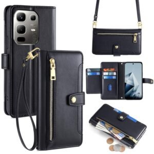 Sheep Texture Cross-body Zipper Wallet Leather Phone Case, For Infinix Note 50x 5G, For Infinix Note 50 Pro+ 5G, For Infinix Note 50 4G, For Infinix Hot 50i 4G, For Infinix Hot 50 4G, For Infinix Hot 50 5G, For Infinix Zero 40 4G, For Infinix Note 40 5G