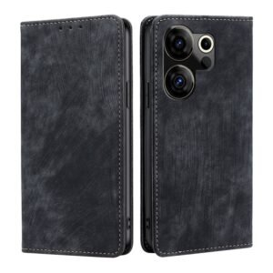 RFID Anti-theft Brush Magnetic Leather Phone Case, For Tecno Camon 20 Premier 5G, For Tecno Camon 20 Pro 5G, For Tecno Camon 20 Pro 4G
