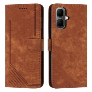Skin Feel Stripe Pattern Leather Phone Case with Lanyard, For Infinix Smart 10 4G, For Infinix GT 30 Pro, For Infinix Note 50s, For Infinix Note 50x, For Infinix Note 50 Pro+, For Infinix Note 50 4G / 50 Pro 4G, For Infinix Hot 50 Pro 4G...