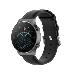 Round Tail Leather Watch Band, For Huawei Watch 4 / Watch 4 Pro