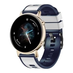 18mm Weave Two-Color Silicone Watch Band, For Garmin Forerunner 265S / 255S / Venu 2S