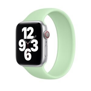For Apple Watch Series 8&7 41mm / SE 2&6&SE&5&4 40mm / 3&2&1 38mm Solid Color Elastic Silicone Watch Band, Size:L 156mm, Size:L 156mm